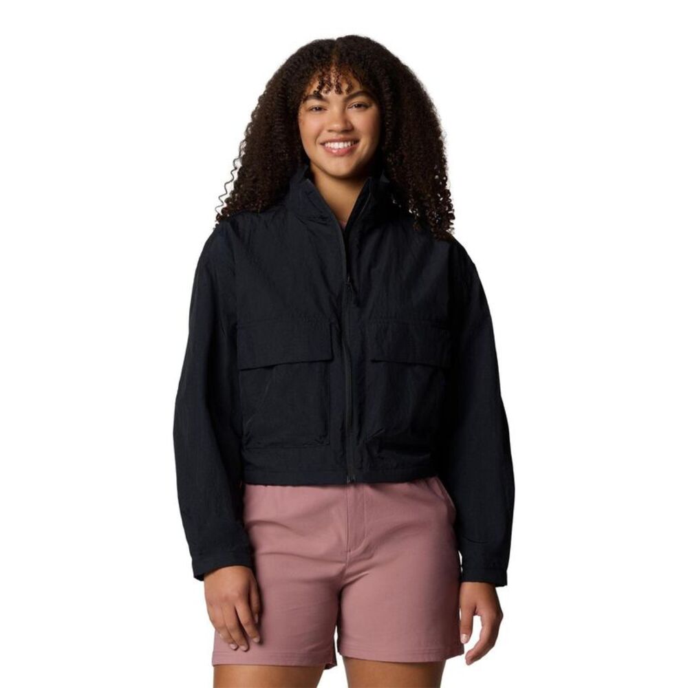 Columbia Womens/Ladies Paracutie Plain Nylon Windbreaker / Black